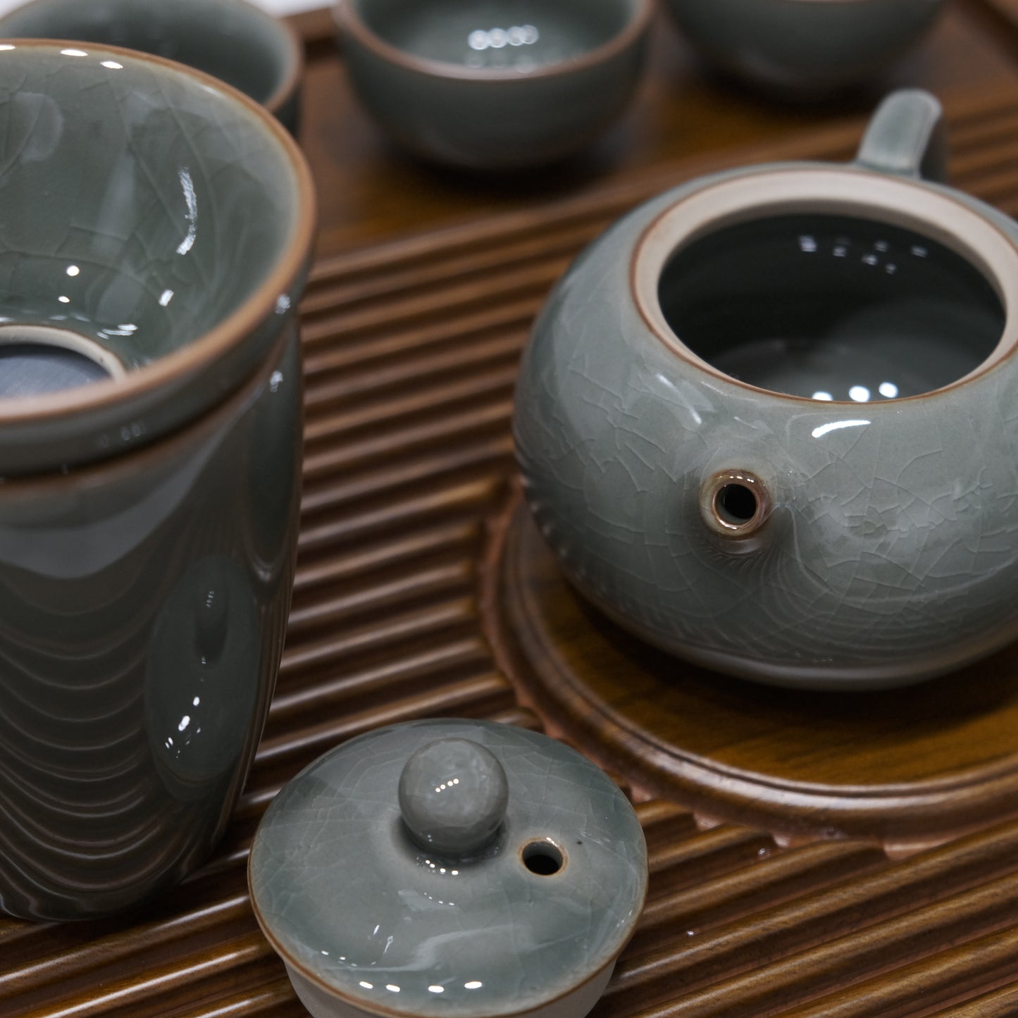 綠冰花茶壺套裝